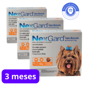 NEXGARD KIT 3 MESES ANTI-PULGAS-GARRAPATAS 2-4KG