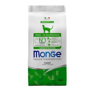 Monge para Gatos Adultos con Proteinas de conejo 1,5kg